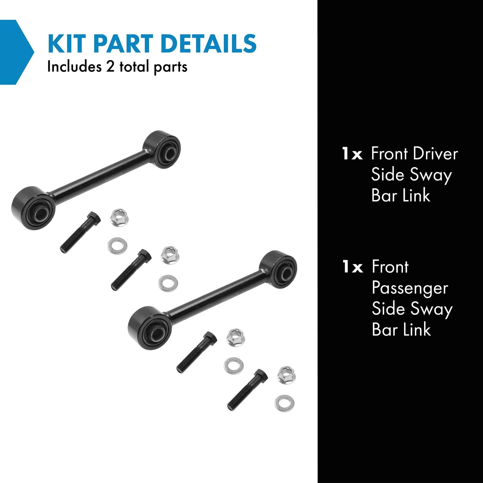 Sway Bar Links Set of 2 Front Driver & Passenger Side for F250 Truck