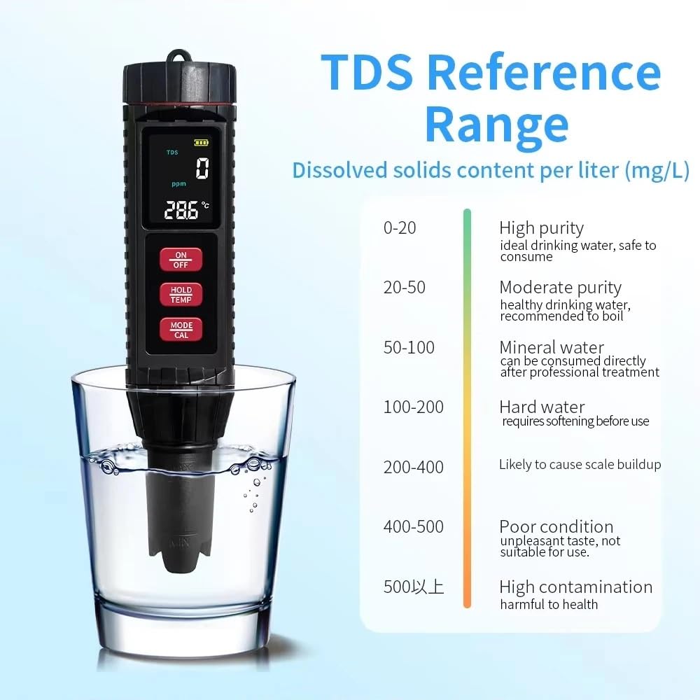 Miernik temperatury 7w1 PH TDS EC ORP Zasolenie SG Tester jakości wody