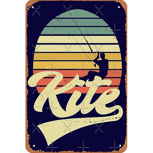 KITE Kitesurfing Kiting Kitesurfing Vintage Retro Kitesurfing - Gift Poster Metal Tin Sign Vintage 8x12 Inch