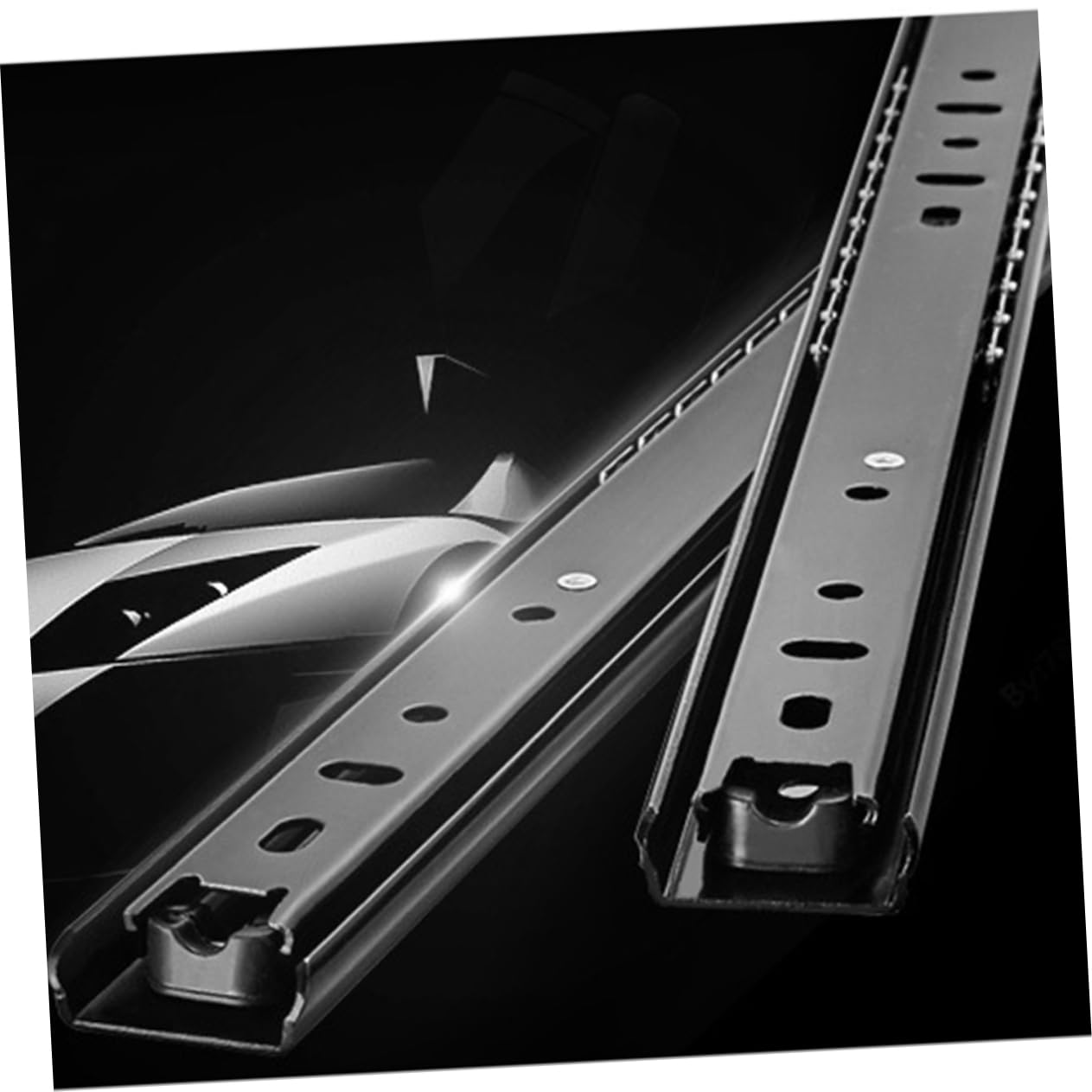 HOLIDYOYO 2Pcs Cold Rolled Steel Ball Bearing Slides for Smooth Cabinetry Installation Precision Rails for Kitchen Bedroom Bathroom Office Furniture