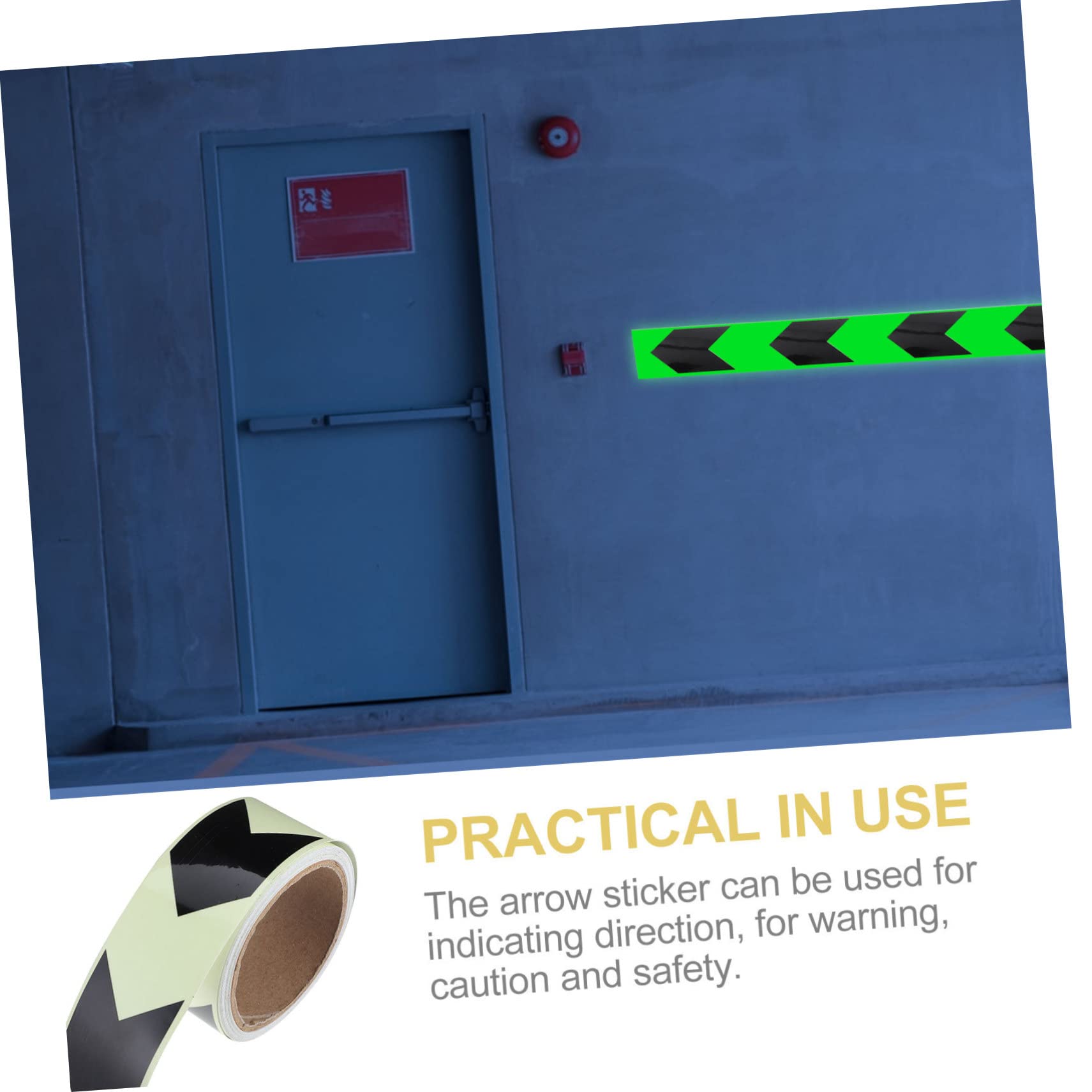 SOLUSTRE 2rollos Cinta Adhesiva Luminosa Reflectante y Para Señalización Para Almacenes Oficinas y Espacios Públicos Alta Visibilidad La Oscuridad