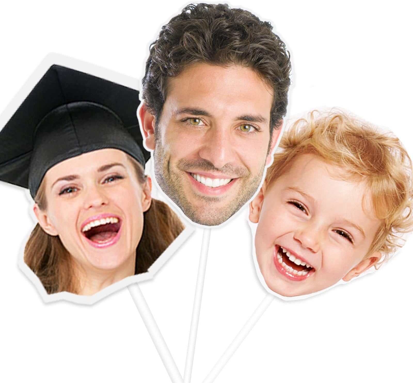 Head Cutouts on a Stick Fun Face Cutout Custom Photo Head Cut Out Fans Personalized