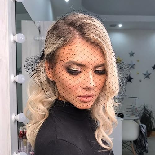 Black Birdcage Veil Gothic Wedding Fascinators For Women Masquerade Ball Halloween Alternative Bride #TOP5