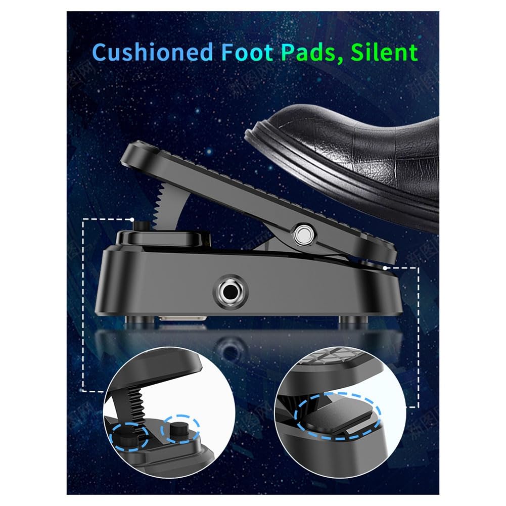 1 Neues 2-In-1-Volumen/Expression-Pedal für Fußpedal Ohne Netzteil Erforderte Direkt