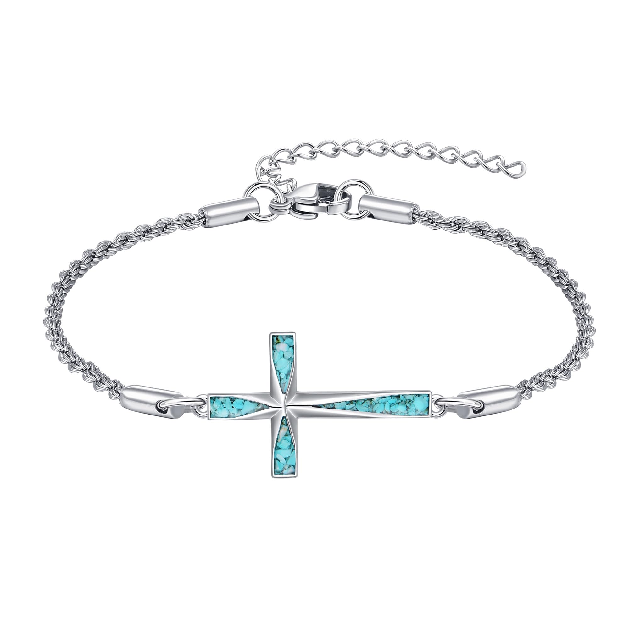 ONEFINITYCross Bracelet 925 Sterling Silver Origami Cross Bracelet Jewelry Gifts for Women Girls