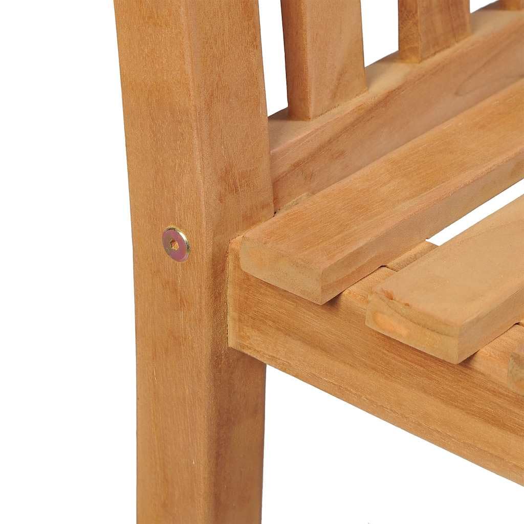 Set di mobili da giardino in teak massello da 4 pezzi, design elegante, piano solido, sedie da giardino in teak con schienale e braccioli, robusto e impermeabile,