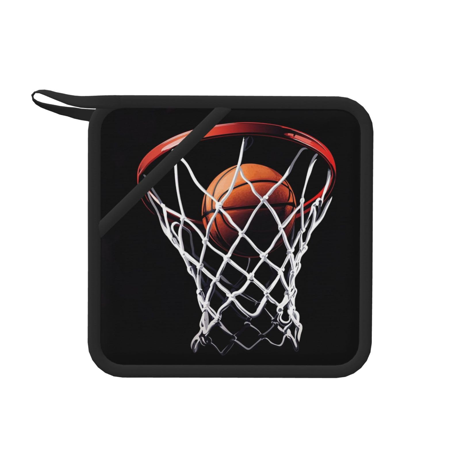 Pot Holders Set of 2 Kitchen Heat Resistant Potholders Basketball Silicone Aunty-hot Pad Cotton Lining Oven Hot Pads for Cooking Baking BBQ Microwave Kitchen