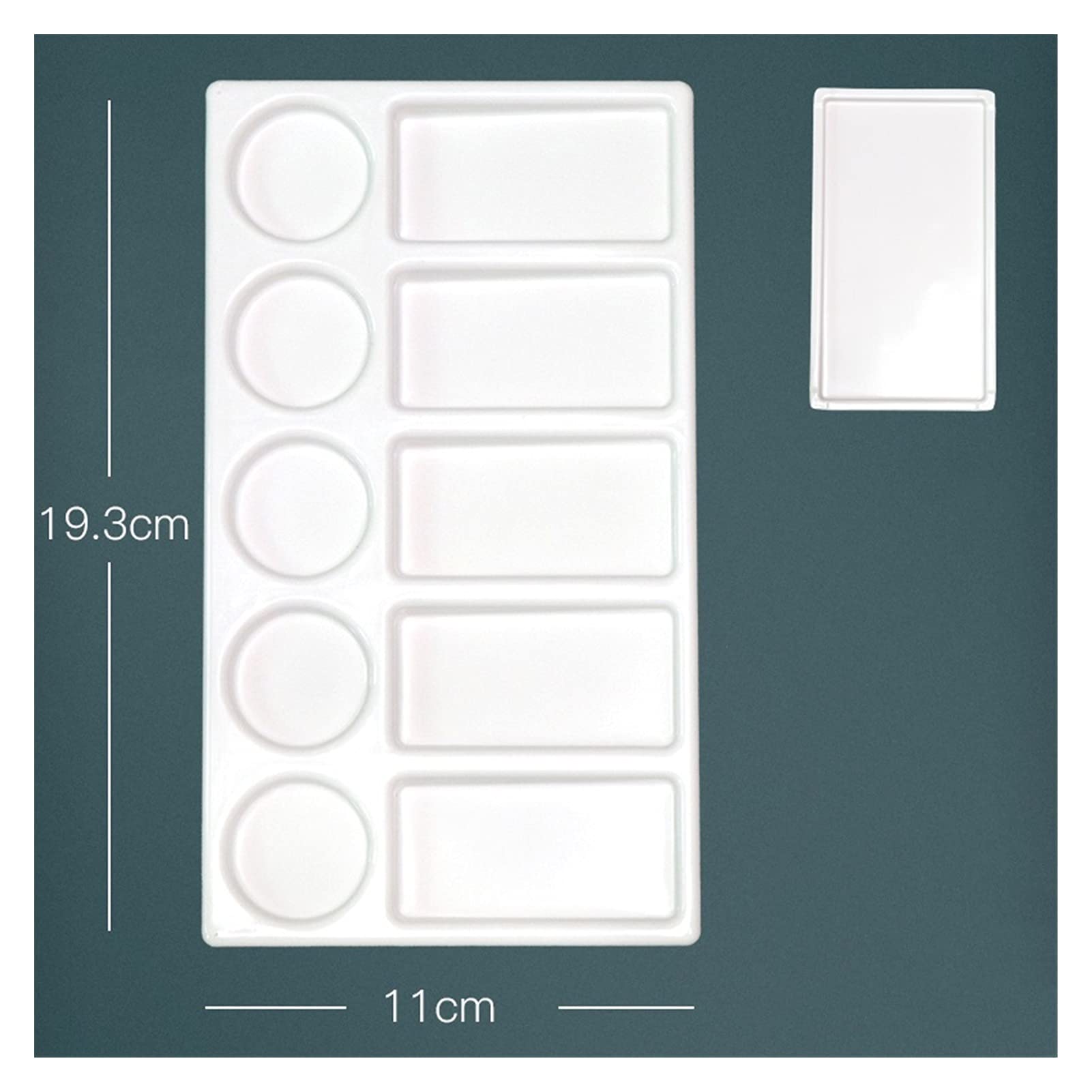 paleta akwarelowa paleta artystyczna paleta farb, tacka na gwasz, paleta artystyczna (rozmiar: 19,3 * 11 cm)