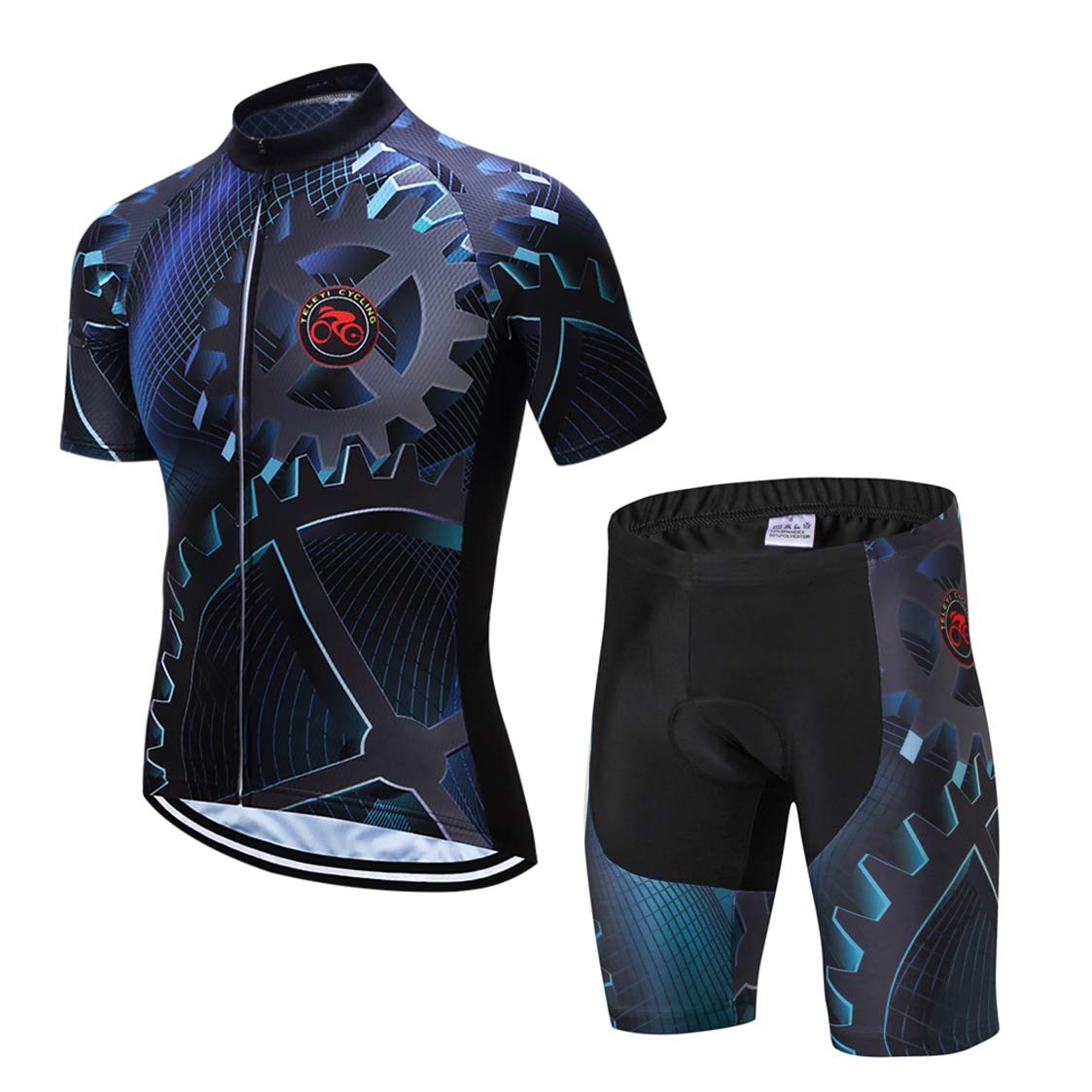 Weimostar Radtrikot setzt Männer Bike Top Mountainbike Trikot Shorts Anzug Fahrrad Shirt Road Fahrradbe Rennen MTB Kleidung Sommer atmungsaktiv Sommergrün S.