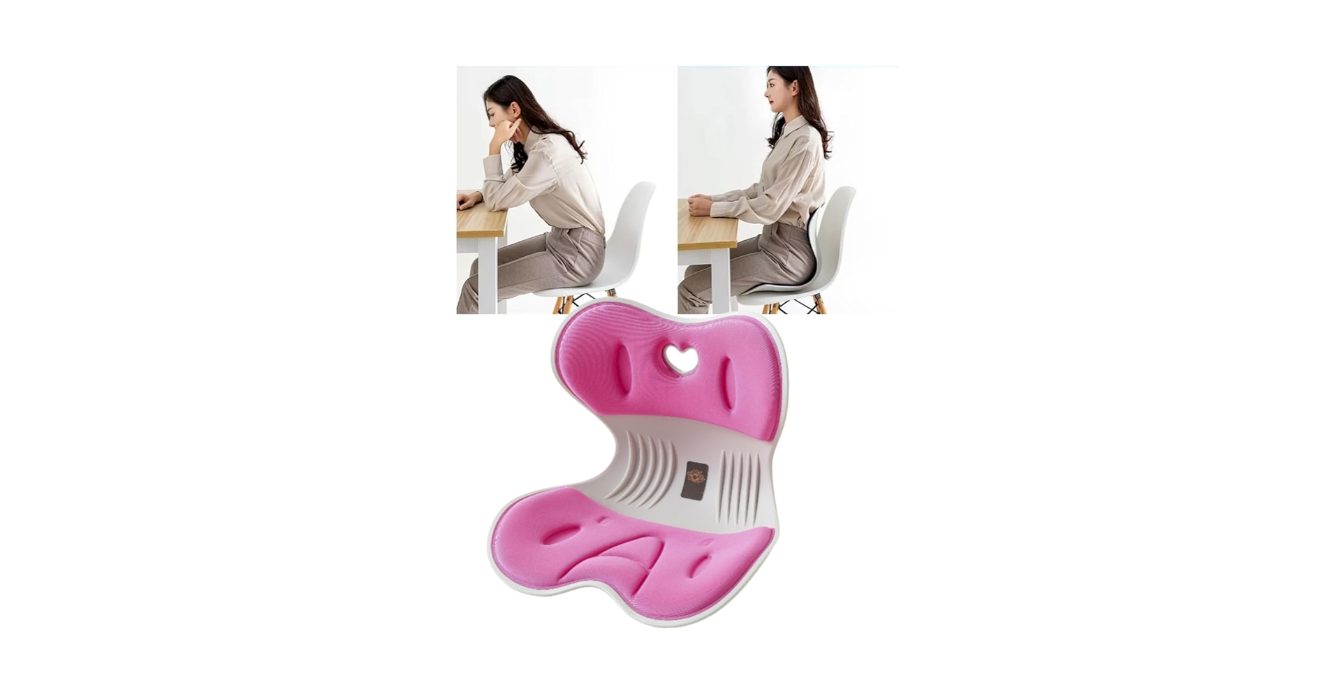 Rybo 姿勢矯正チェア ピンク 530mm x 620mm Rybo リボ バランスチェア イージー ピンク 姿勢矯正 学習椅子