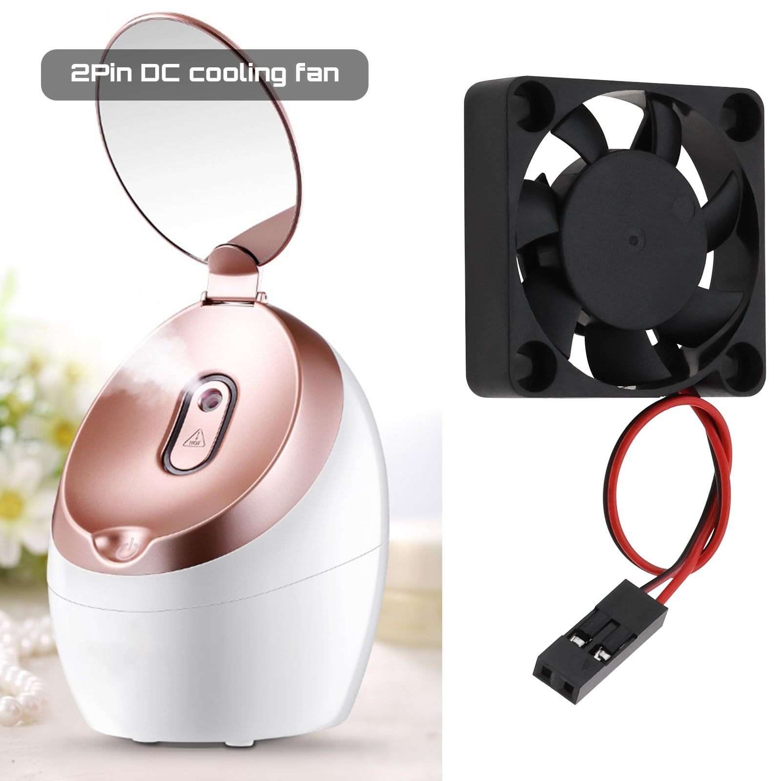 2PCS Ventilateur de refroidissement sans balais 30 mm x 30 mm x 7 mm 5 V 0,15 A Ventilateur de roulement d'huile 2 broches Cconnector 3007 3007S Ventilateur de refroidissement à 7 pales Noir