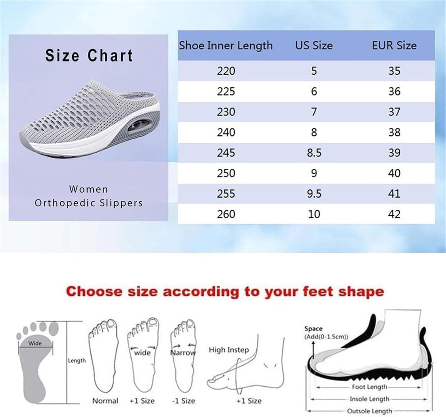 KIKIATA Hatmeo Women Orthopedic Slippers, Air Cushion Slip-On Diabetic Walking Shoes with Arch Support, Lightweight Breathable Sneakers Slippers Wide Toe Box Shoes for Women Indoor Outdoor(Grey,6 UK) 3 61fOfm9e3PL. AC SL1500