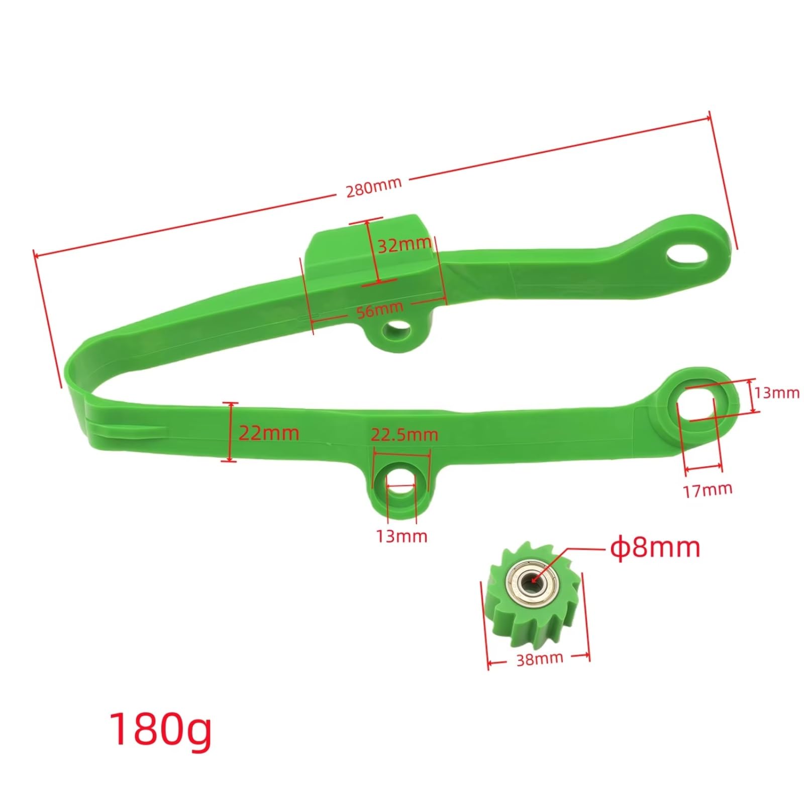 Catena Guida Guard Compatibile Con Per KX250F 2009-2020 Per KX450F 2009-2018 Moto Catena Rullo Cursore Guida Forcellone