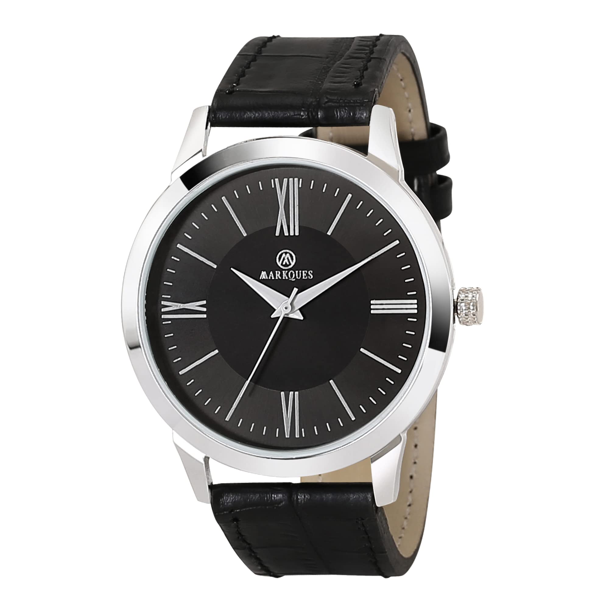MARKQUES Slim Black Leather Mens Watch (SLM-77090101) (B0BZPXWZ8B) Amazon Price History, Amazon Price Tracker
