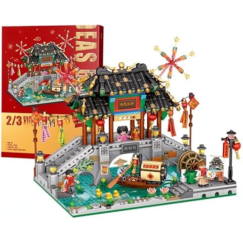 LOZ Blocks Building Bricks Chinese Style New Year Spring Festival Set Model Toys Cover