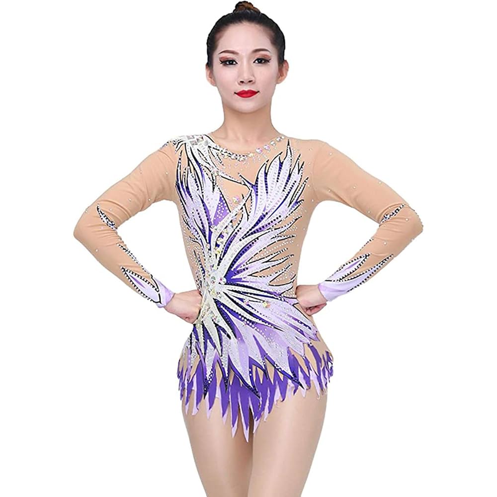 新体操　レオタード　レディースL Amazon.co.jp: [Zagitova] 新体操レオタード 女の子用 長袖