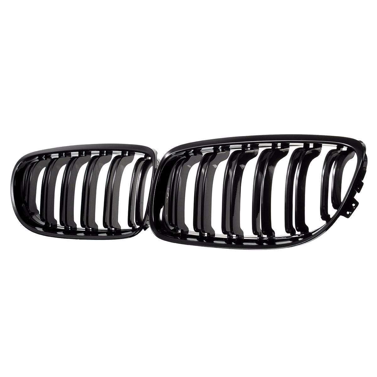 E90 E91 LCI 325i 328i 335i 4D 2009-2011 Grille frontale en forme de rein noir brillant