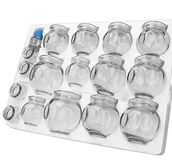 カッピング　吸い玉　ガラス アルコールランプ付き21個セット カッピング 吸い玉 ガラス アルコールランプ付き21個セット