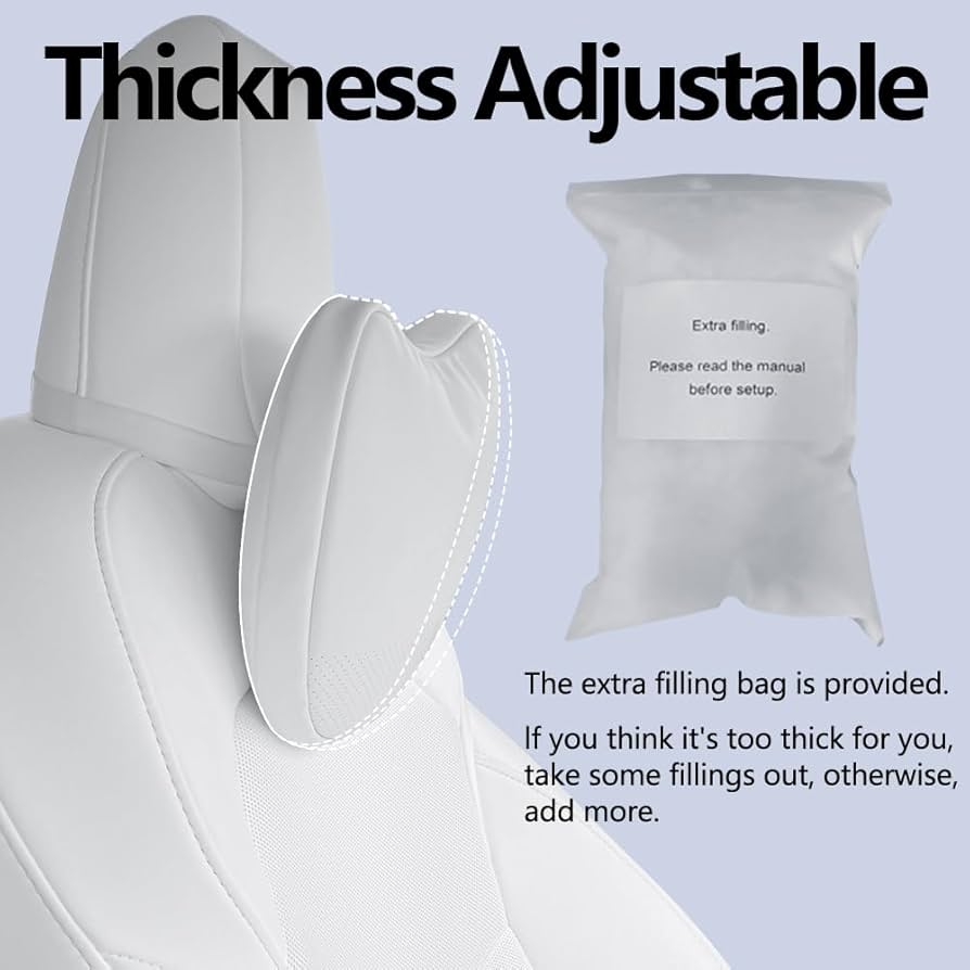 新品　Tesla ネックピロー グレー　2個 Amazon｜TESBEAUTY Teslaヘッドレストピロー 2パック 純正ナッパ