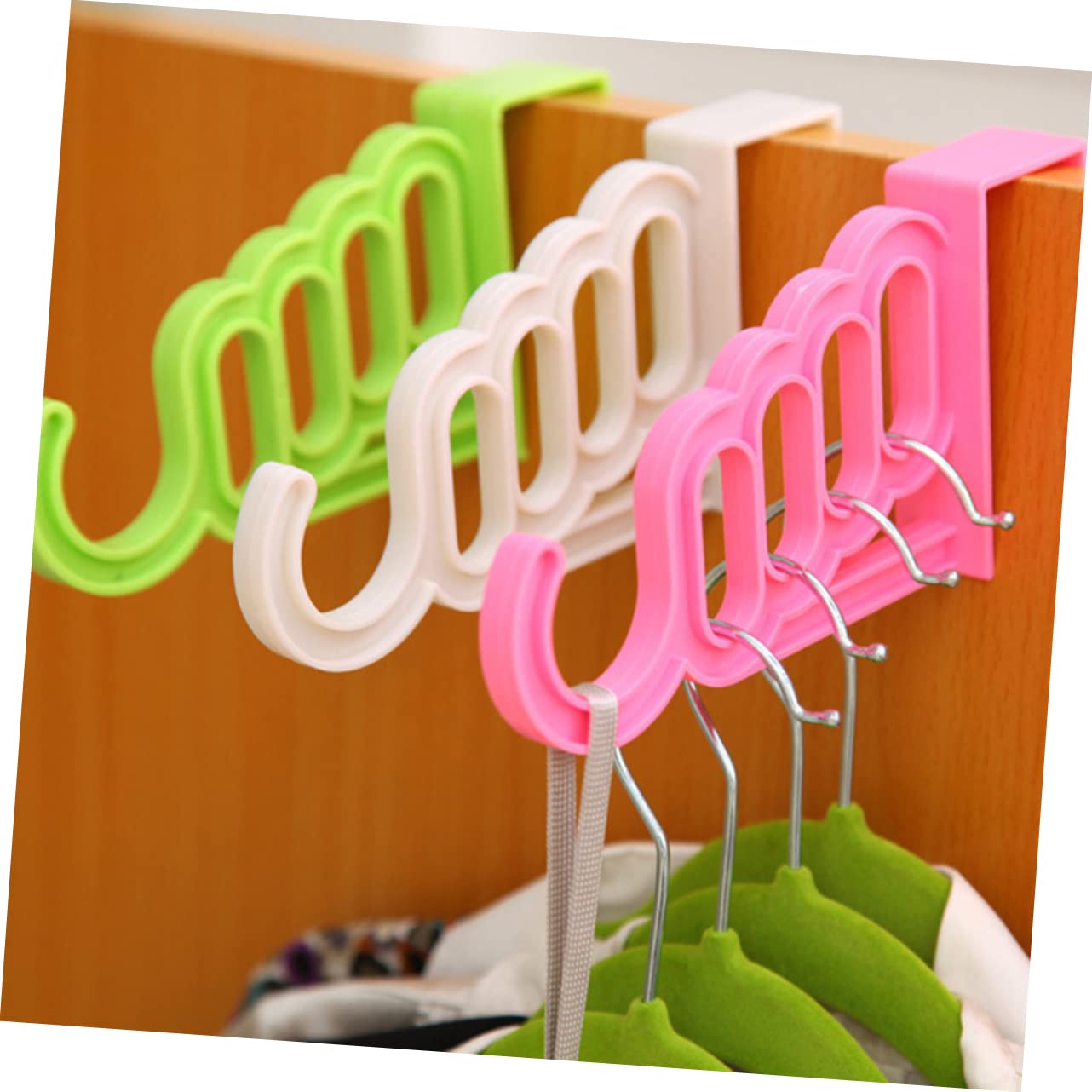 LYGXWJFC Perchero para Colgar Ropa sobre la Puerta Perchero Perchas de plástico Perchero portátil Perchero para Colgar sobre la Puerta Ganchos Traseros para Puerta Colgador detrás de la Puerta