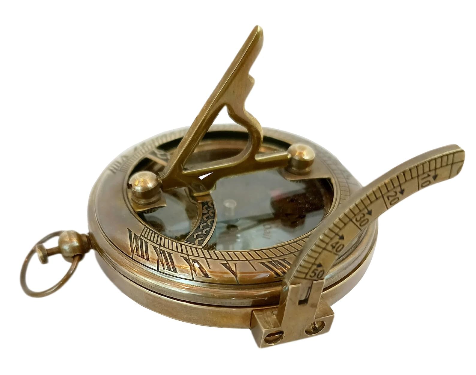 Eurasian Enterprises Antique Vintage Brass Pocket Sundial Watch 1