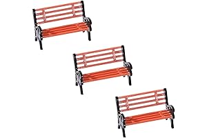 Miniature Christmas Village Bench Trio: Perfect for Holiday Cheer