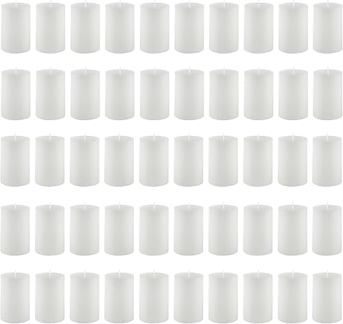 Miniatura 9 de Paquete de 24 velas votivas rellenas de vidrio transparente blanco cálido sin perfume. Vela de cera vertida a mano, regalo ideal para aromaterapia,