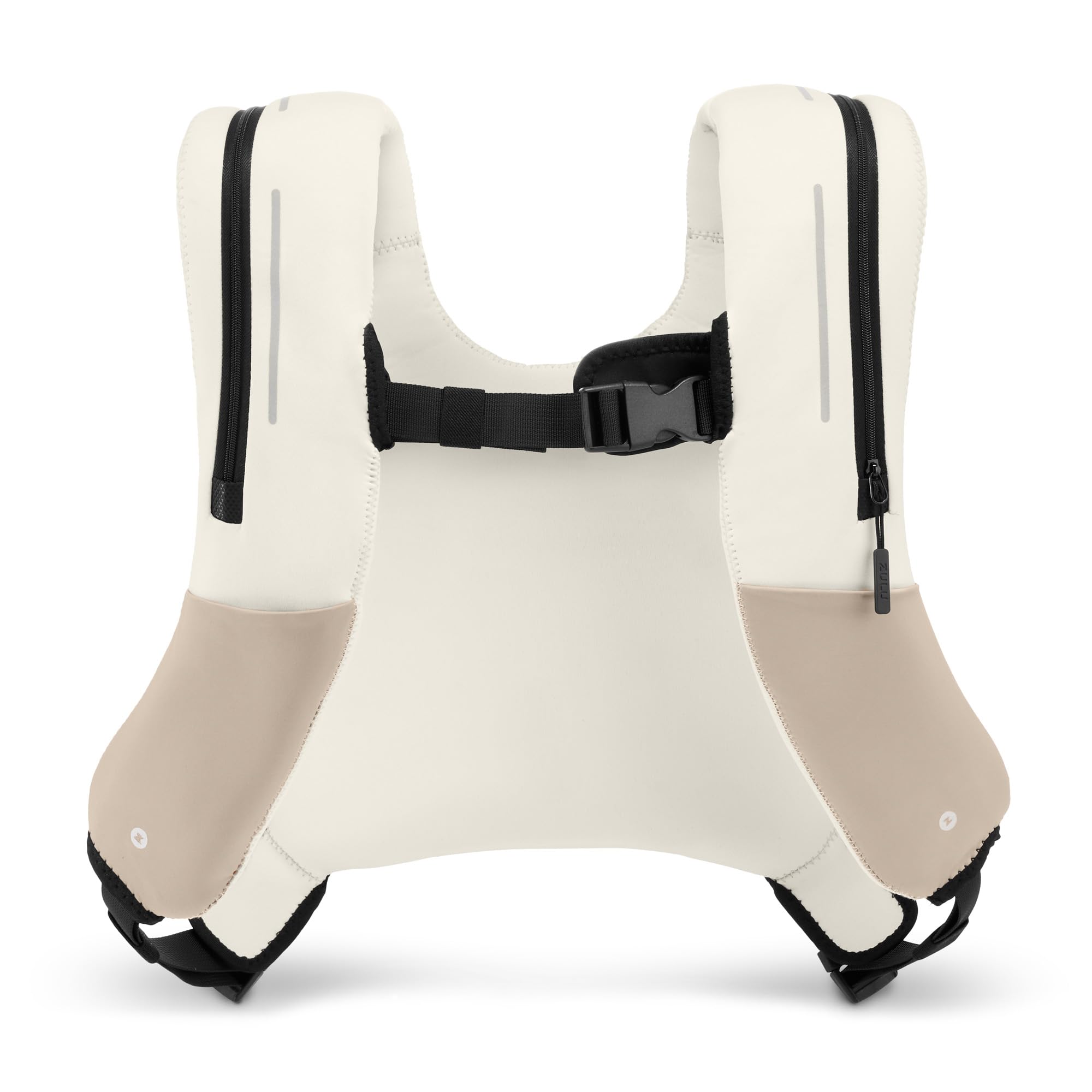 ZULU Weighted Vest, 20lb Adjustable Weighted Vest, Machine Washable Fresh Layer™ for Women & Men for Walking, Running & Strength Training, Phone Pockets, Reflective Straps, Limestone