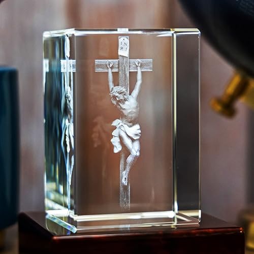Cruz cristiana 3D, regalo religioso, arte grabado, impresión grabada con láser, regalo del día de la madre de hija, decoración del hogar de Pascua