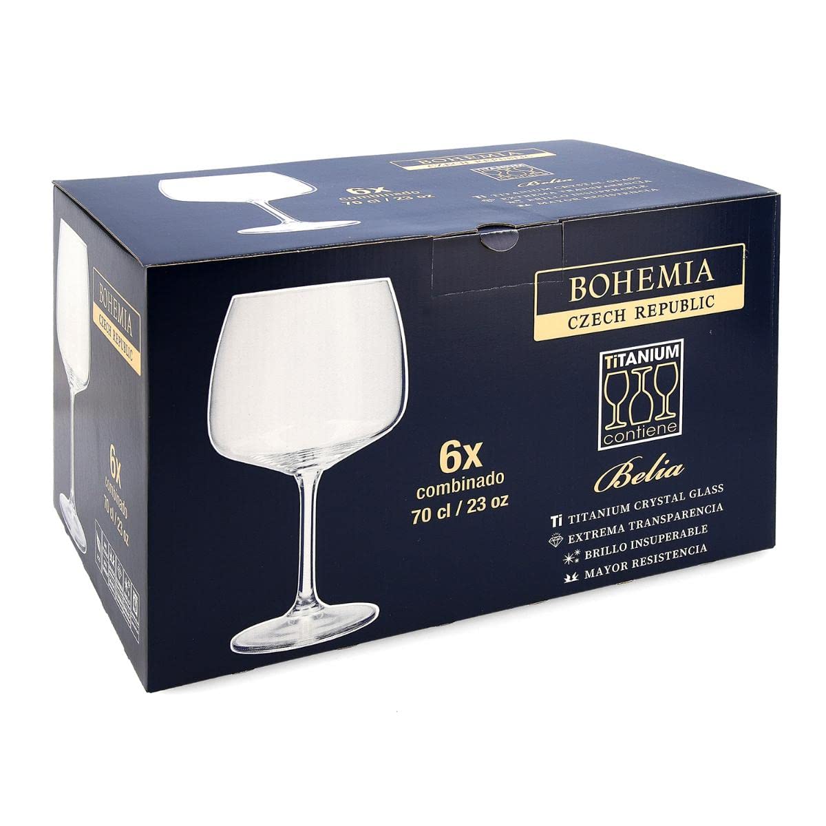 Bohemia Glass 12個セット Amazon.com | Bohemia Box 6 Glasses Combined Cristalin 70cl
