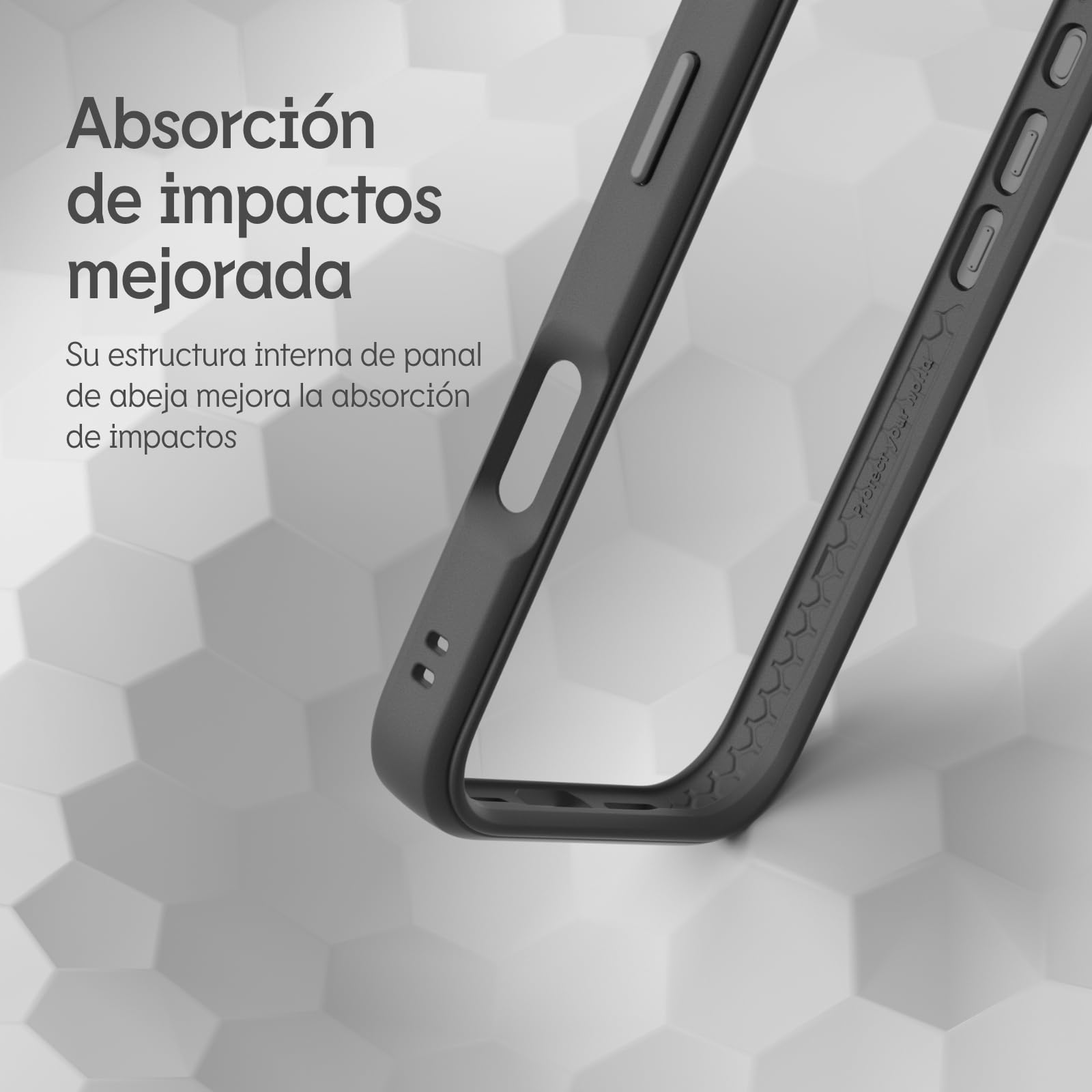 RhinoShield Funda Modular Compatible con [iPhone 16 Pro] | Mod NX - Funda Personalizable Protectora Resistente a Impactos - Grafito