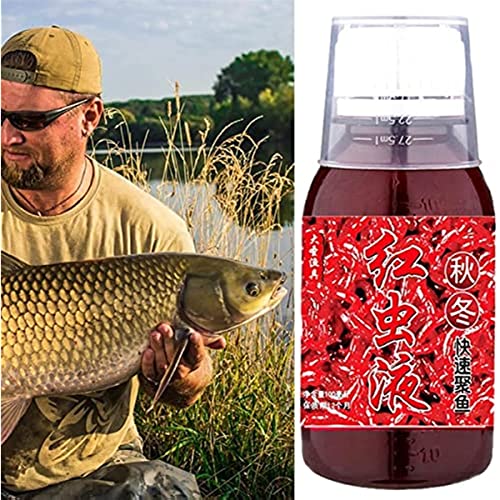 Red Worm Liquid Bait - 100Ml Fish Scent - Bait Fish Additive, Concentrated Fishing Lures Baits,Safe Effective Fish Bait Attractant Enhancer For Salt Water Water Trout,Cod,Carp (3Pcs) #TOP2