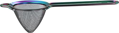 Miniatura 2 de Colador de cóctel de malla fina, acero inoxidable, mango largo, juego de 2 (arco iris, juego de 2)