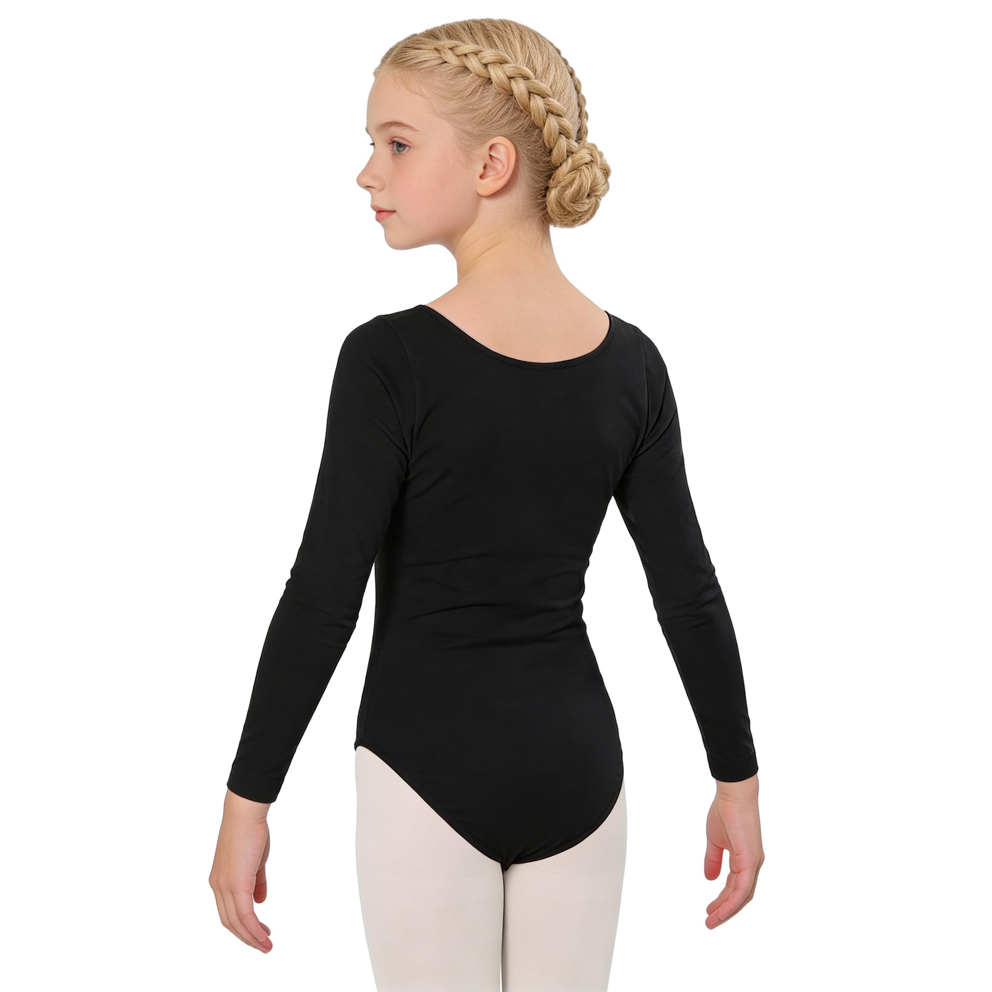 Wildarms Leotardo de Danza para Niña, Body Ballet de Manga Larga con Cuello Redondo, Maillot Gimnasia — view 4