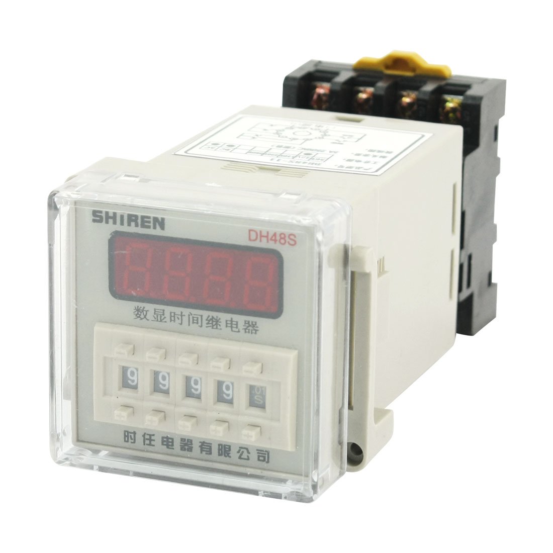 Gvbaepieo One Color Dc 48V 35Mm Din Rail 11Pin 0.01S-9999H Delay Time Relay Timer Dh48s-11