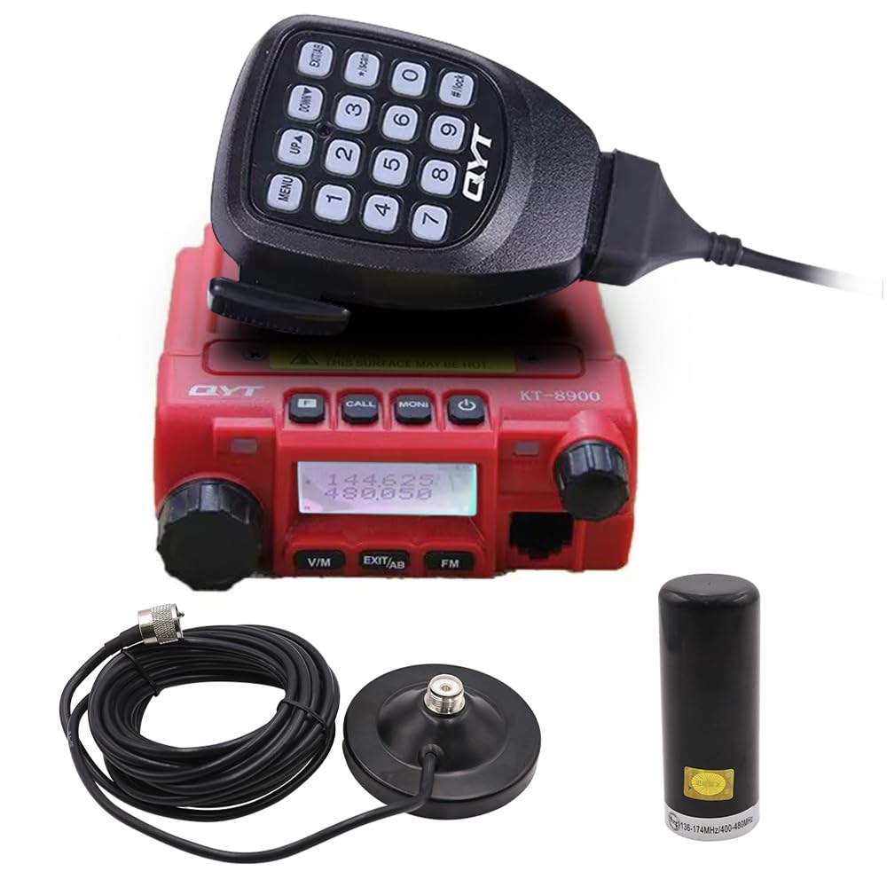 Amazon.com: KT-8900 Mic Mini Car Mobiel Radio VHF/UHF Dual Band 25 ...