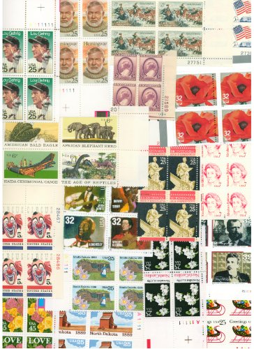 modlowarvai' MINT U.S. PLATE BLOCKS below FACE VALUE!! Collectible Postage Stamps.