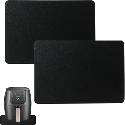 Pastlla 2 alfombrillas resistentes al calor para freidora de aire, forros de horno para freidora de aire, alfombrilla protectora de encimera de