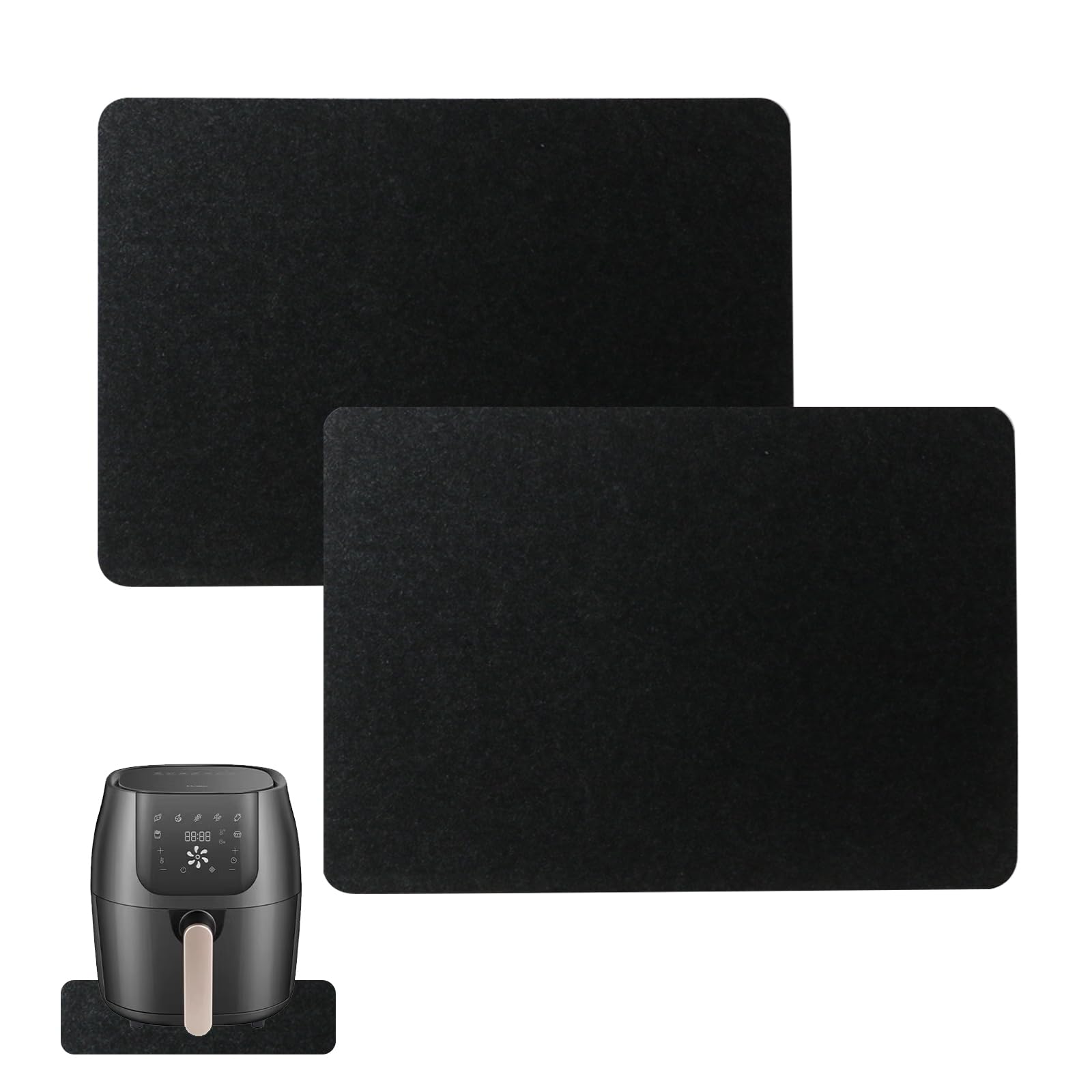 Pastlla 2 Pcs Heat Resistant Mats for Air Fryer，Air Fryer Oven Liners，Kitchen Countertop Protector Mat Kitchen Hot Pads for Coffee Maker, Stand Mixer, Bread Machine