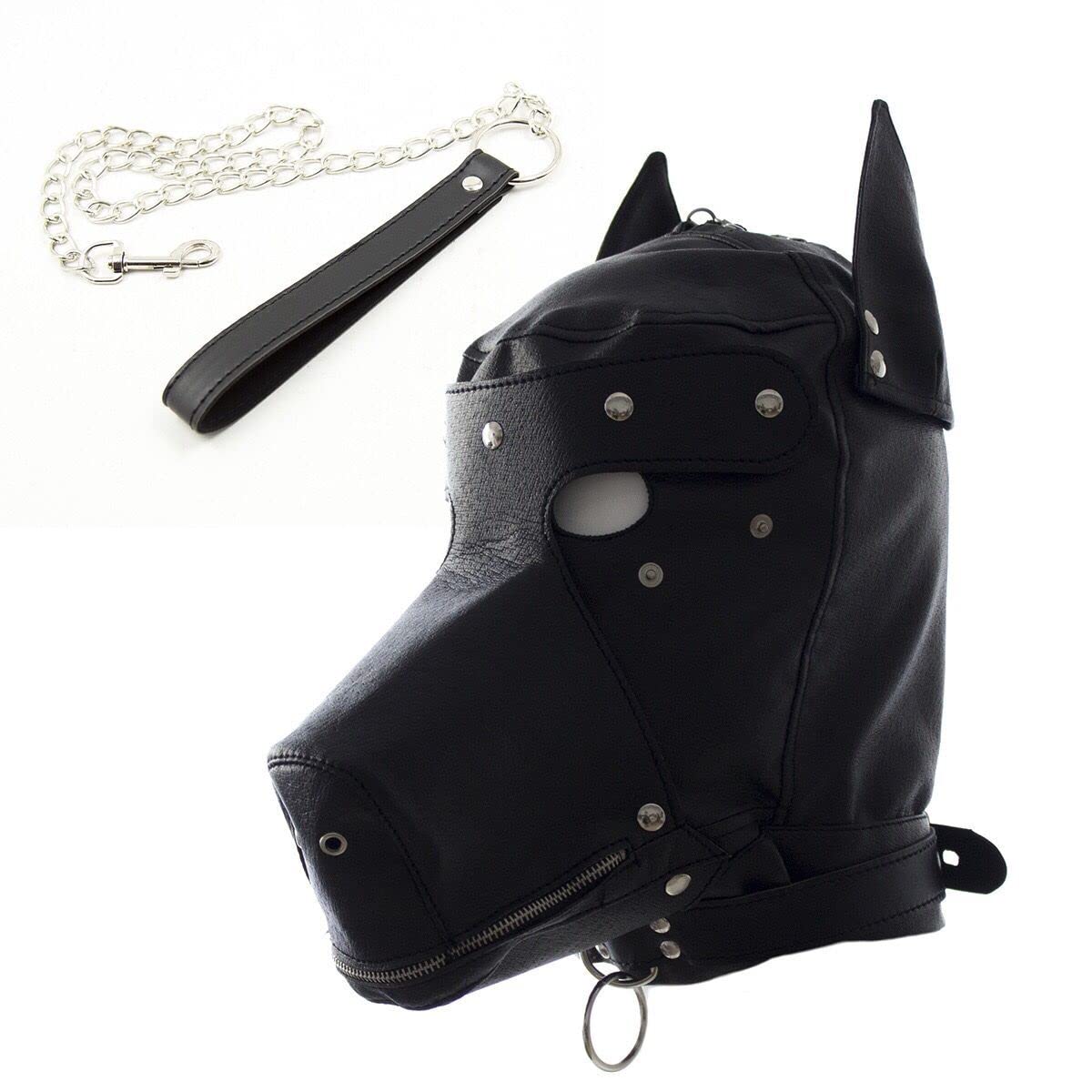 Miyabitors cosplay mask Cosplay Dog Bondage Sexy Cosplay Costume Full Head Mask Puppy Detachable Toy Mask