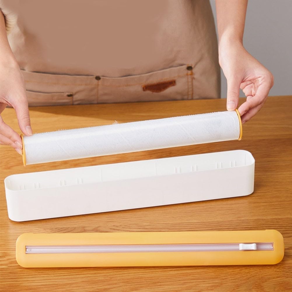 Dispensador de película adhesiva cortador de plástico para alimentos