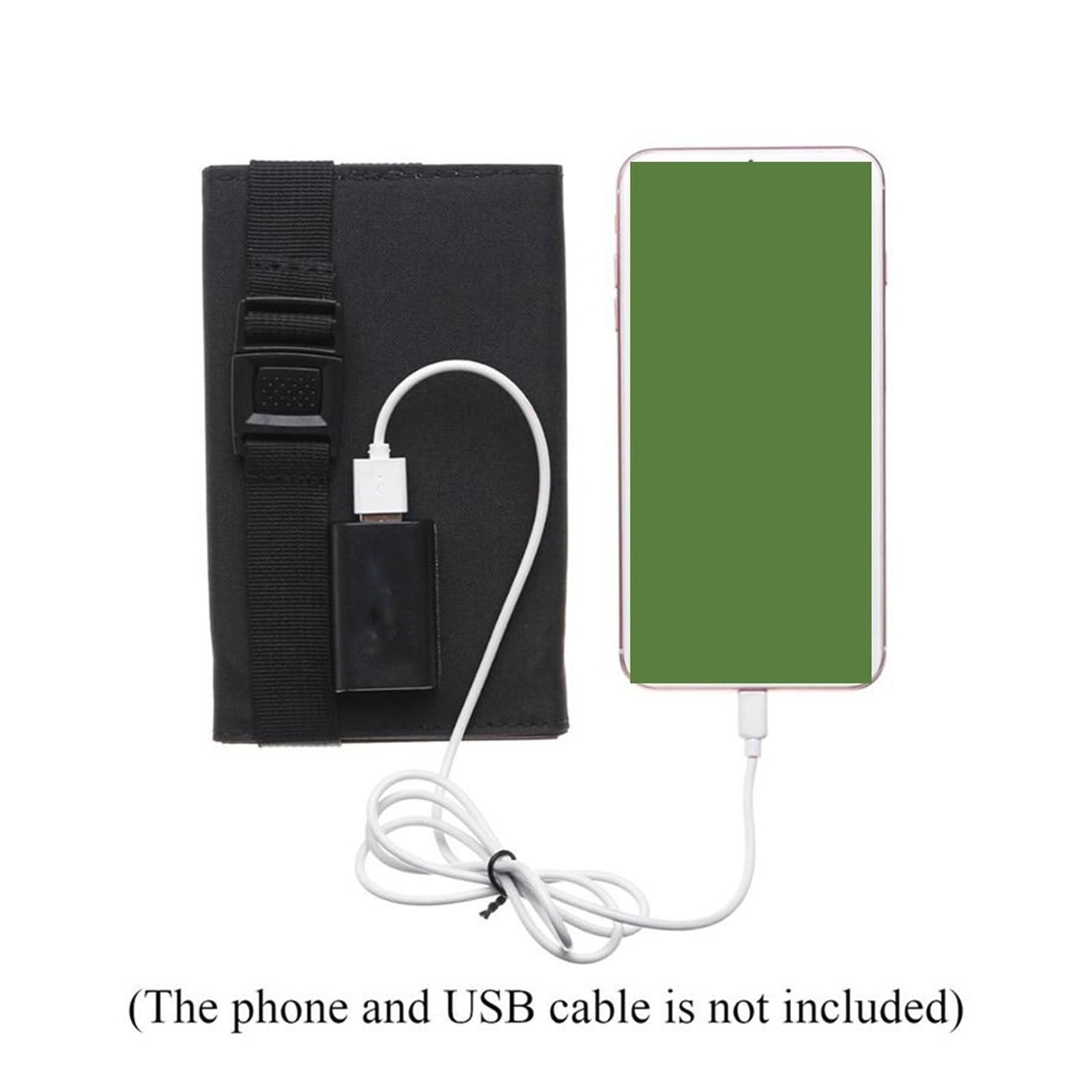 25 W/20 W Panel słoneczny Składana przenośna wodoodporna ładowarka USB do ogniw słonecznych do ładowania na kempingu(BLACK 5 panel 25w)
