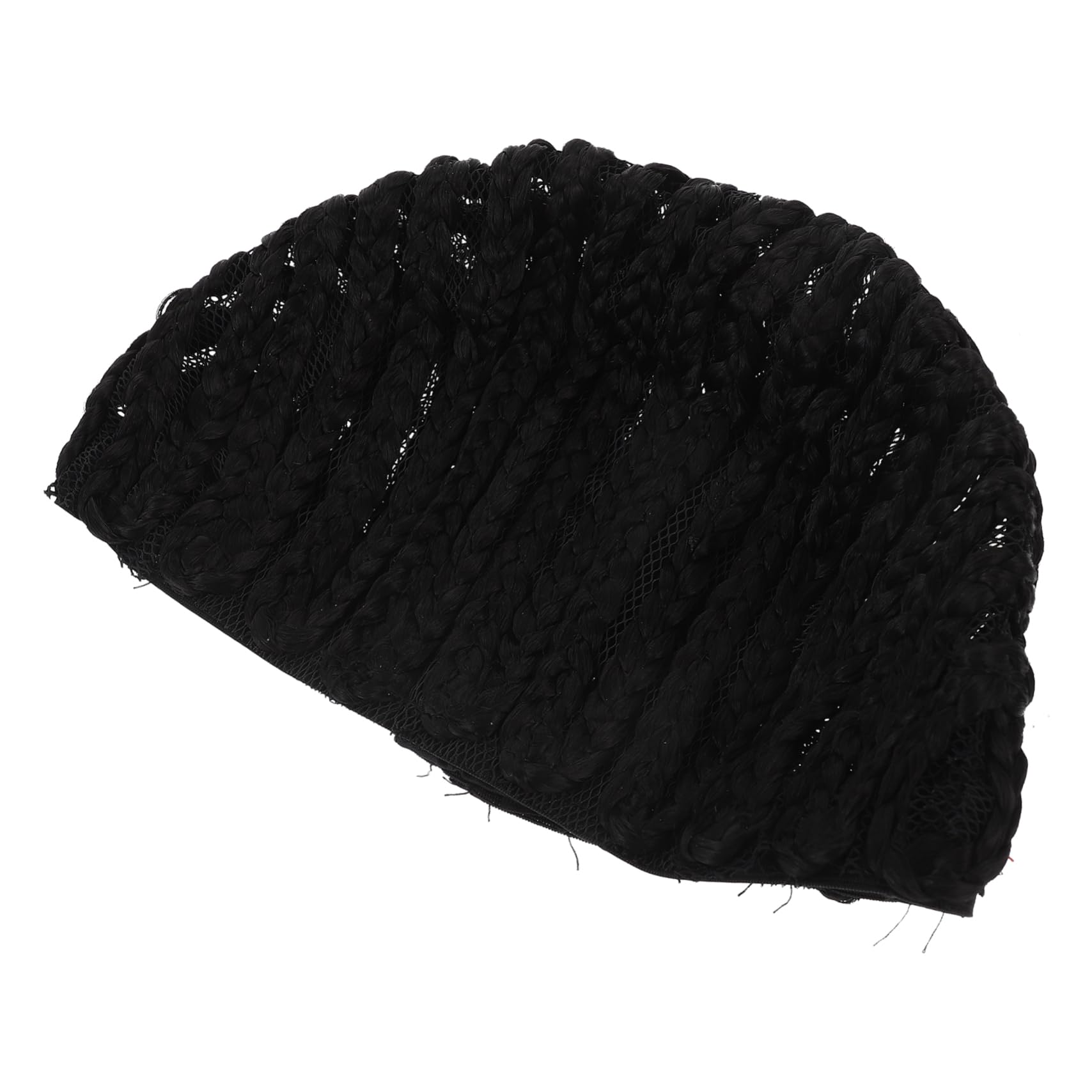 NULYLU 1pc Black Wig Cap Stretchable for Braids Comfortable Crochet Wig Making Cap Size l