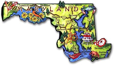 Maryland Artwood State Magnet Collectible Souvenirs and Gifts by Classic Magnets
