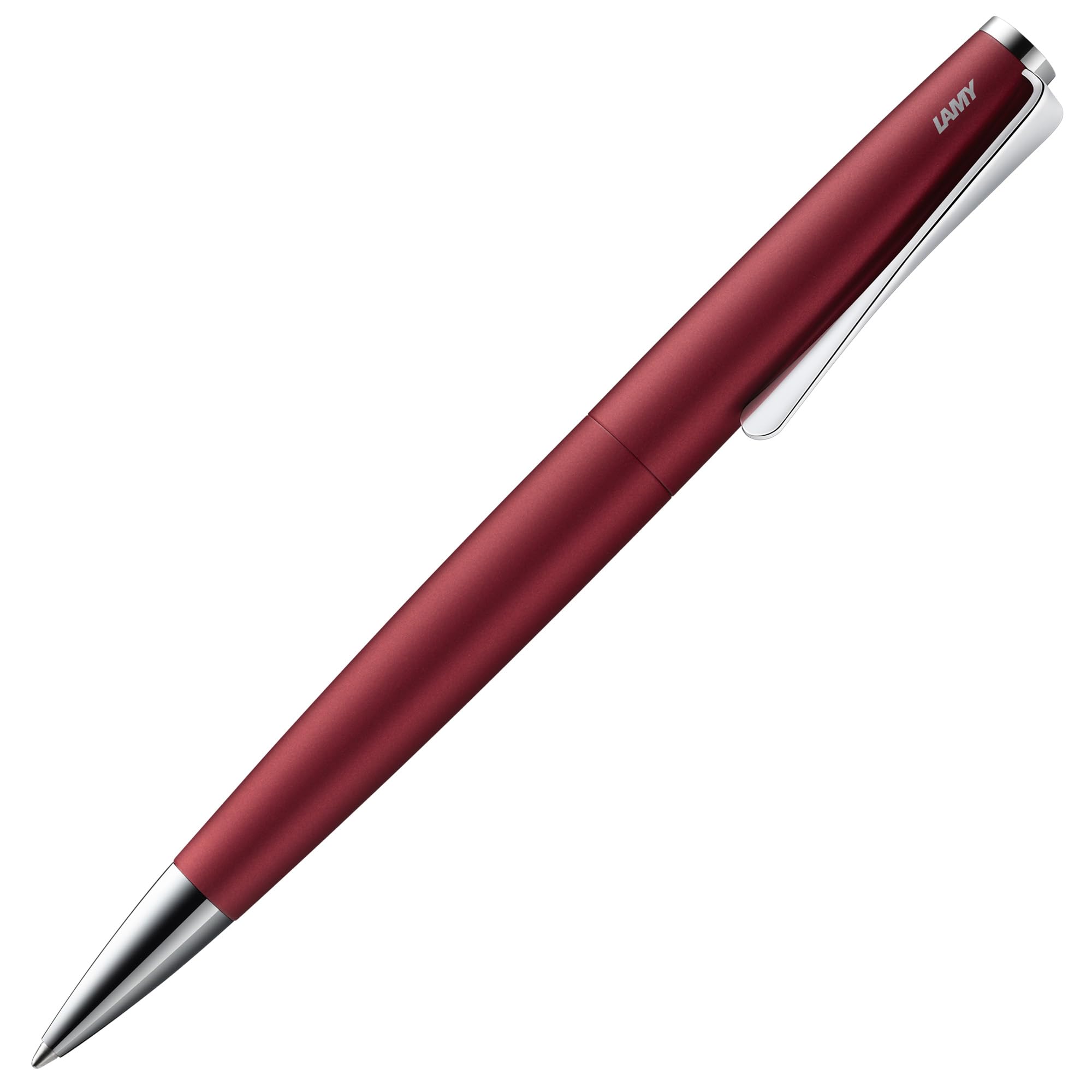 Lamy studio royalred sfera- universale con involucro in acciaio inossidabile elegante - con clip a forma di elica - refill gigante M 16 M nero