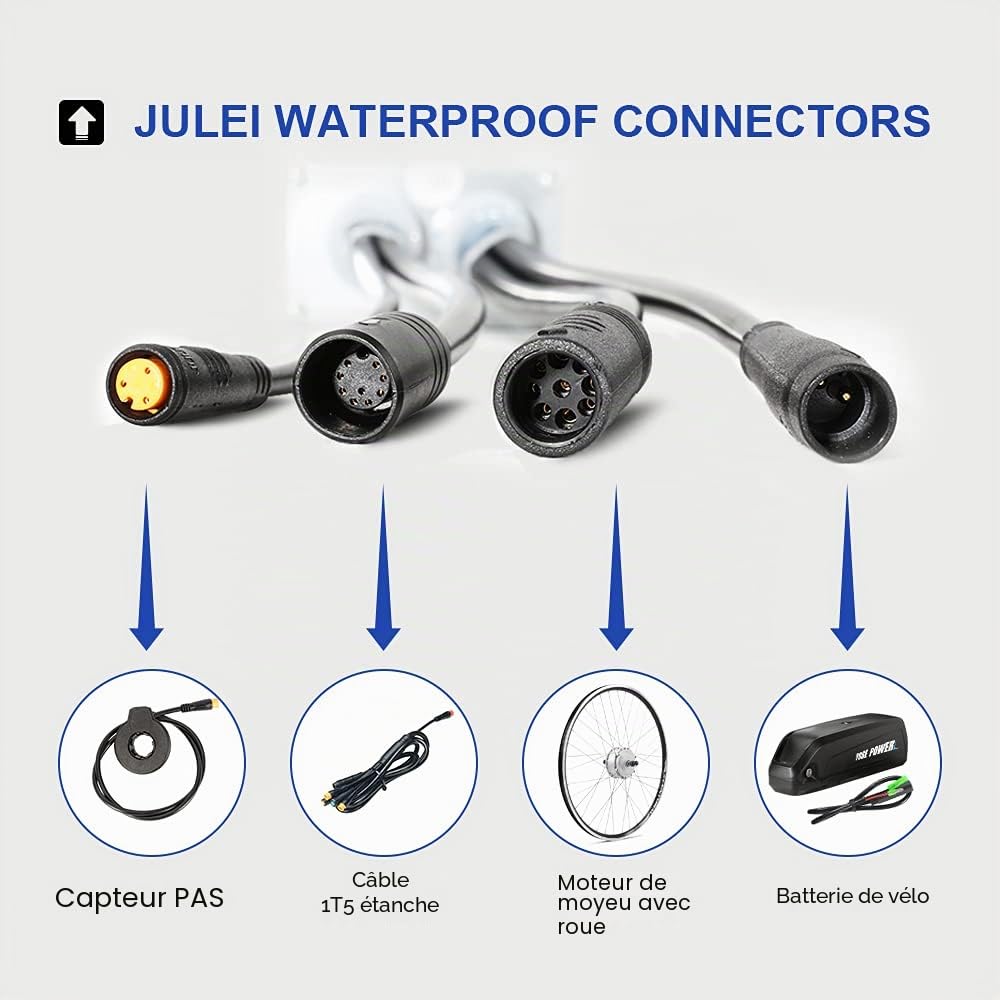 YOSE POWER E-Bike Kit de Conversion 36V250W 28" Roue Avant de Moteur de moyeu de vélos électriques avec écran LCD
