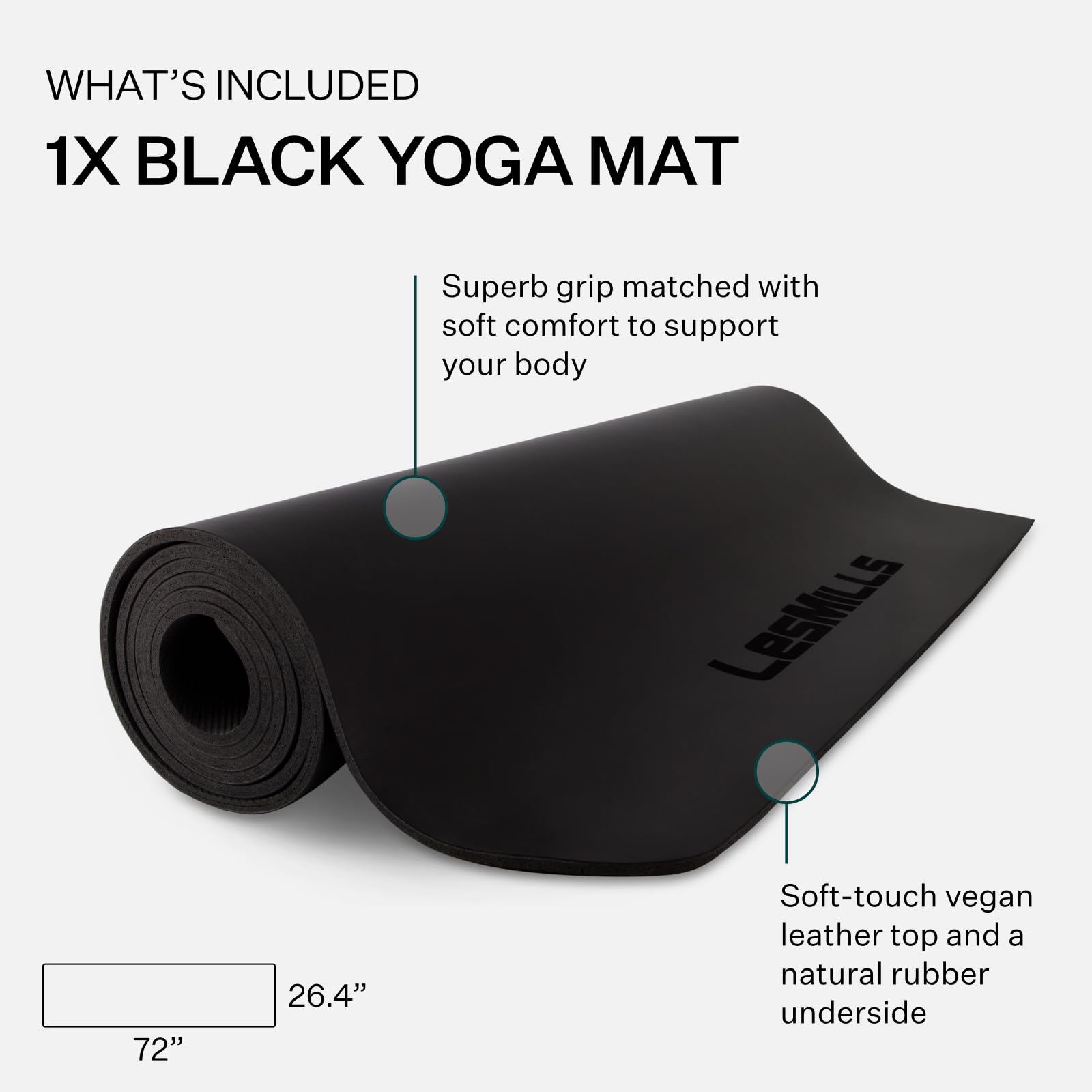 Amazon | Les Mills™ヨガマット - ブラック。 | Les Mills | マット