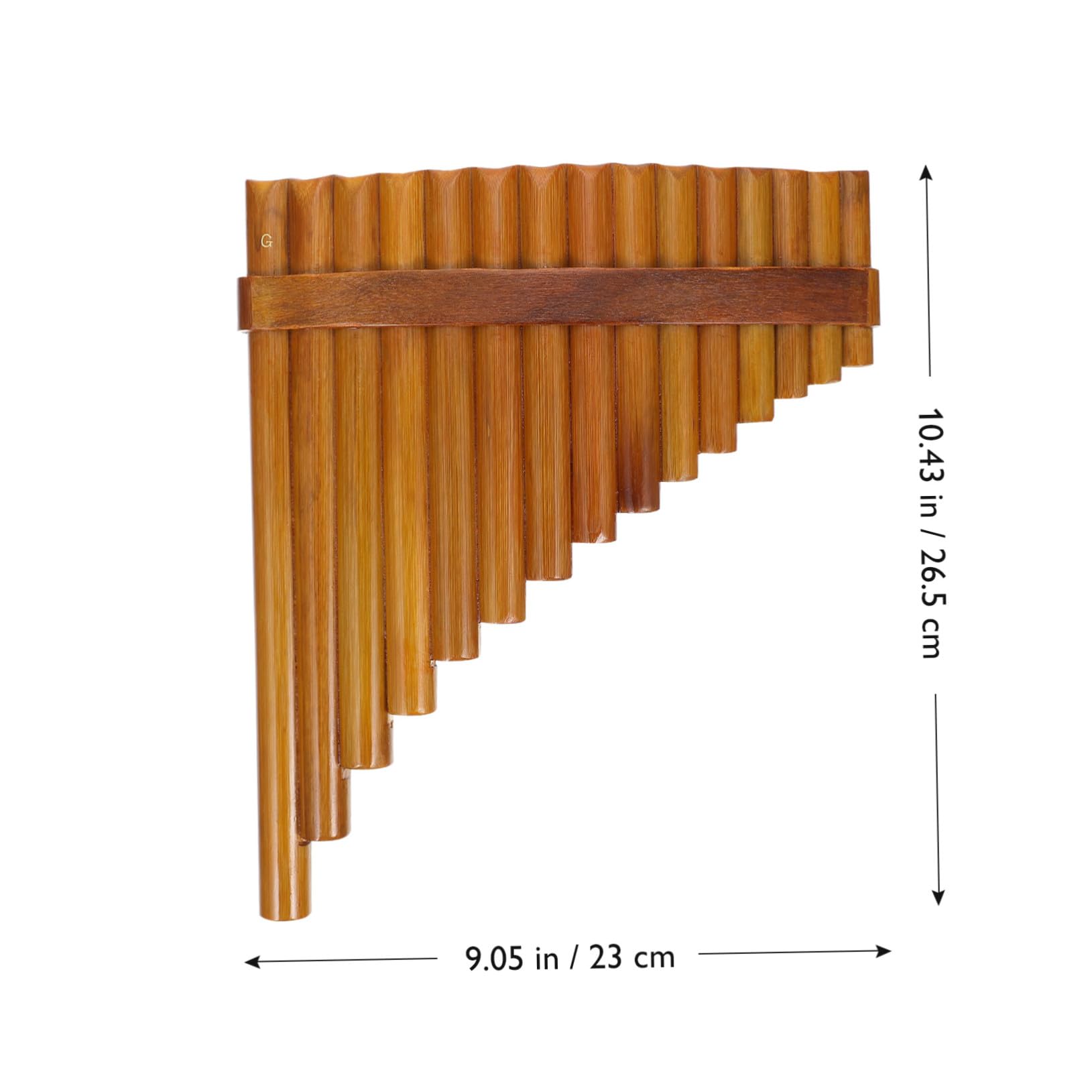 HANABASS Flauto di Pan in Bambù 15 Canne in Tonalità Sol, Design Creativo, senza Odore, per Mano Destra, Set Completo Borsa e Strumenti la Pulizia, per Educazione Musicale