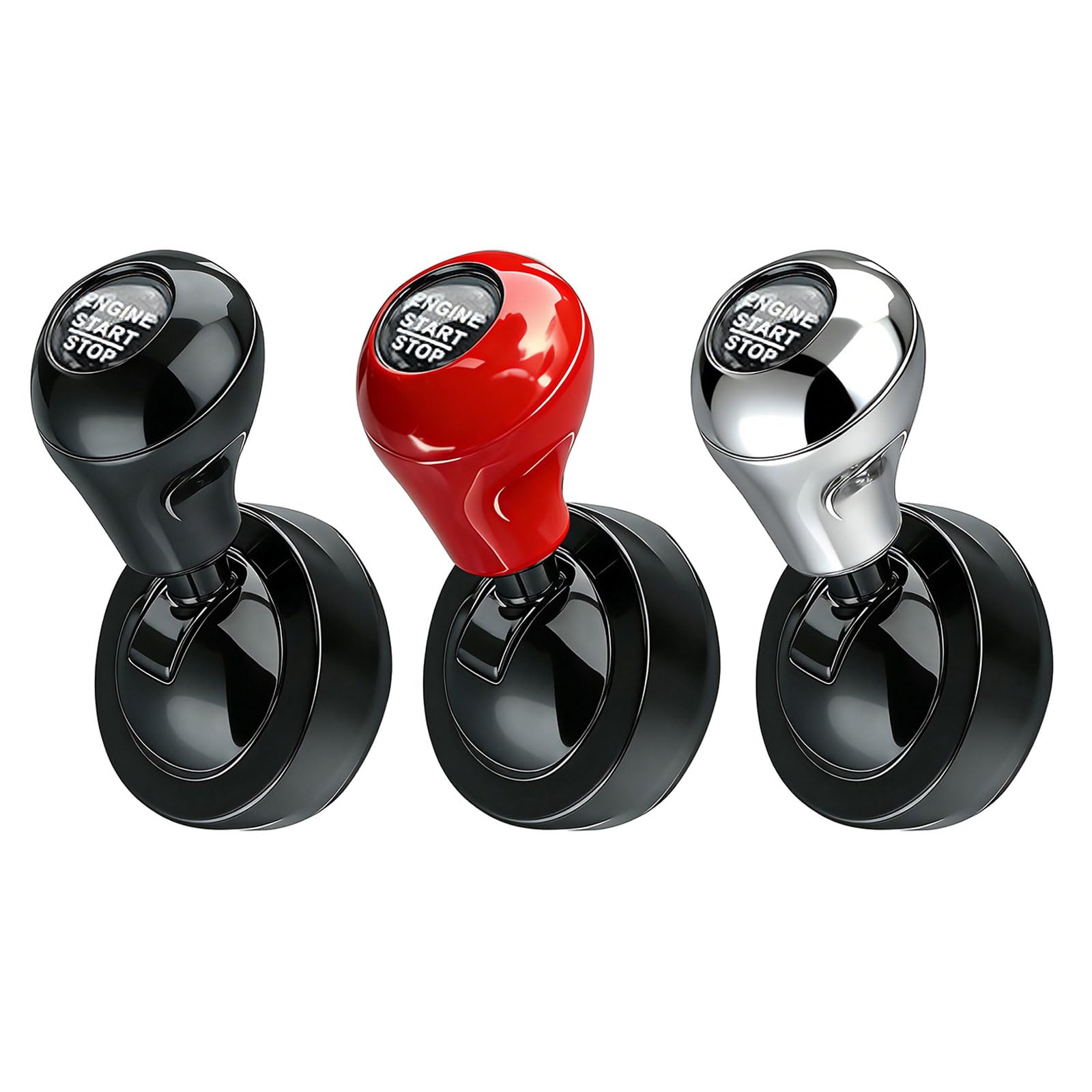 CUNZJIA Push to Start Button Cover Retro Joystick Lever for Automotive Decoration Ergonomic Lever Easy Installation