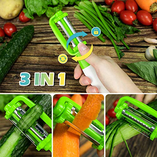 Vibirit Herb Scissors Leaf Herb Stripper, Stainless Steel 5 Blade Kitchen Scissors,Peelers For Kitchen,For Chopping Chive , Vegetables, Salad,Collard Greens, Parsley, Rosemary Herb As Christmas Gifts #TOP5